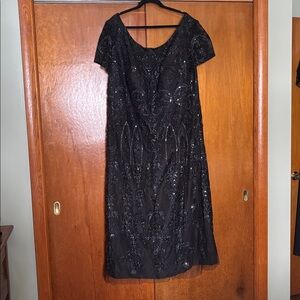 A-line Boat Neck Ankle-Length Lace Evening Dress With Sequins #271473